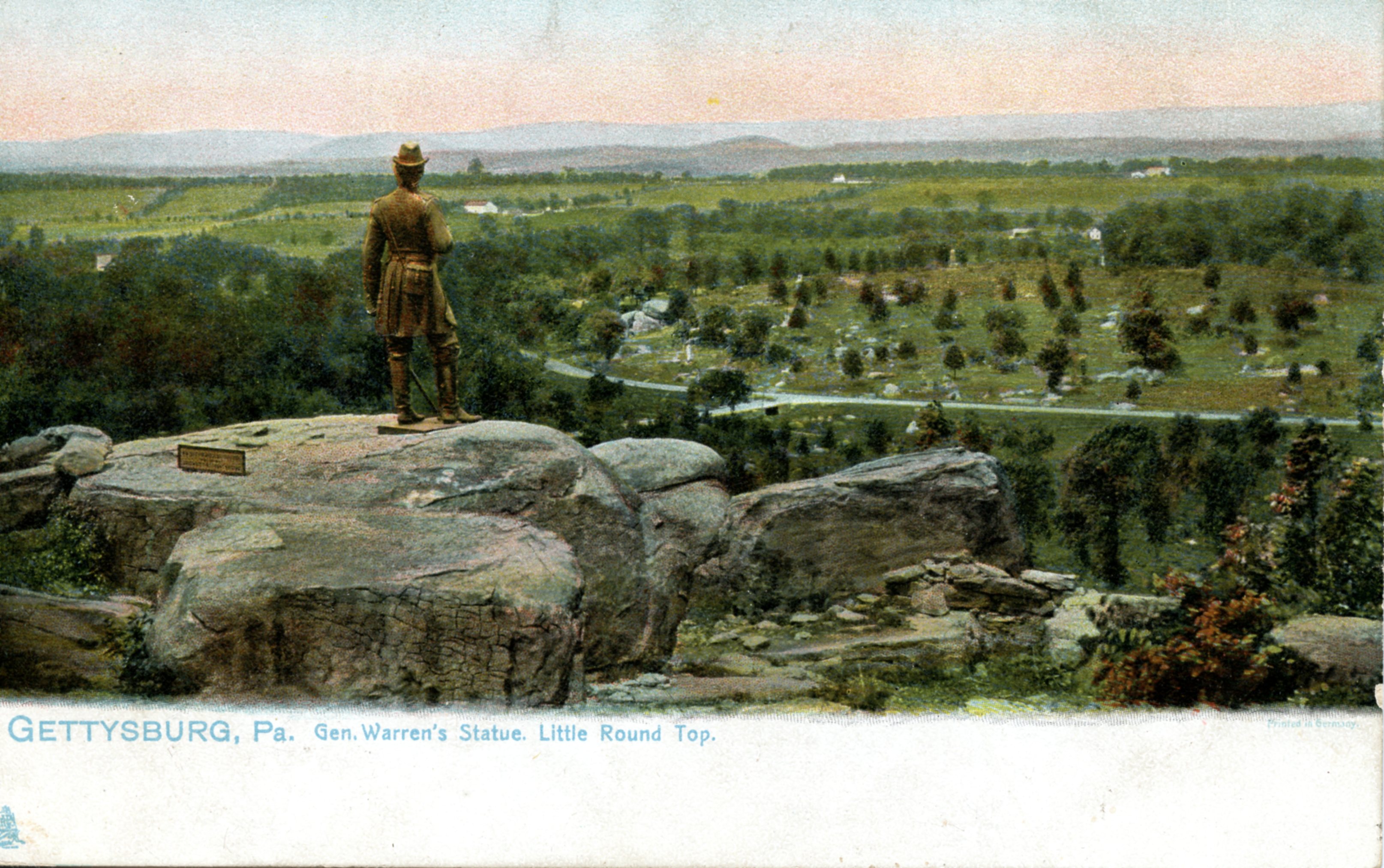 View from Little Roundtop, Gettysburg, Pennsylvania, ca. 1895 - Maine  Memory Network