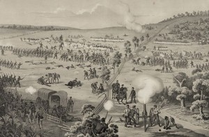 A sketch of the fight on South Mountain