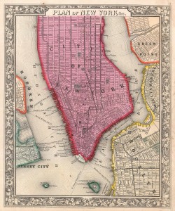 1860 map of New York City